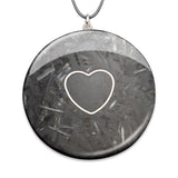 Selenite Silver Heart